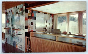 OLD ORCHARD BEACH, ME ~ Interior YORK NATIONAL BANK of SACO 1950s-60s   Postcard