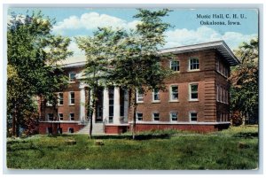 c1910 Music Hall CHU Exterior Building Oskaloosa Iowa Vintage Antique Postcard