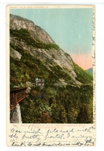 NH - Crawford Notch. Willey Brook Bridge & Mt. Willard ca 1900