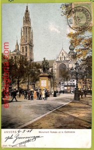 af4455 - BELGIUM Belgique - Carte Postal Ancienne VINTAGE POSTCARD -Anvers-1908-