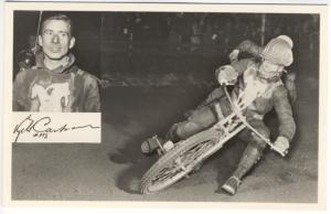 Motorcycle Famous Rider At L. M. S. Racing RPPC Real Photo Postcard