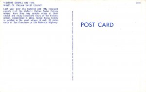 Asti California 1960s Postcard Italian Swiss Colony Tasting Room