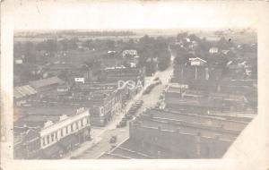 B85/ Bluffton? Indiana In Real Photo RPPC Postcard c1940s Dillers Store Birdeye