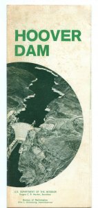 Hoover Dam Vintage Revised 1972 Paper Fold Out Brochure