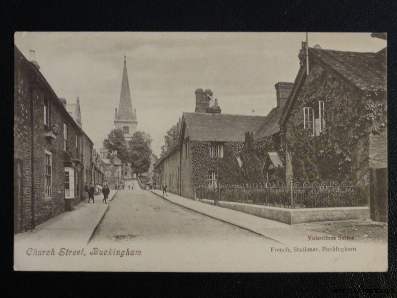 Buckinghamshire BUCKINGHAM Church Streetc1906 by French, Stationer, Buckingham