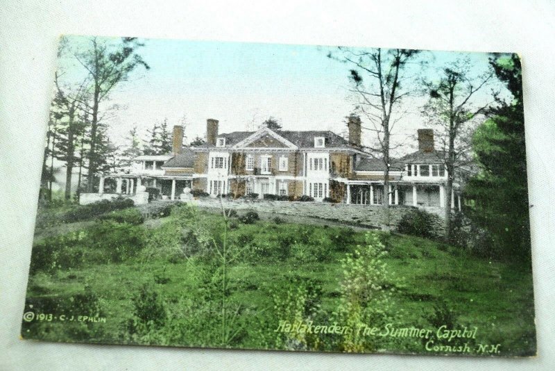 1913 Harlakenden The Summer Capital President Wilson Hand Colored Postcard P33