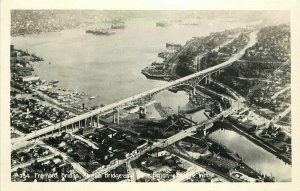 Aerial View Fremont Bridge Union Seattle Washington RPPC Photo Postcard 20-4164