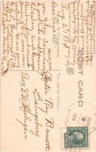 <A2> Michigan Mi PENNANT Postcard 1914 EAGLE I Iss Enchoying Eferding