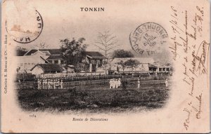 Vietnam Cochinchina Tonkin Hanoi Remise de Decorations Vintage Postcard C105