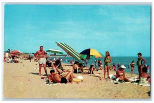 c1960's Greetings Form Jekyll Island Georgia GA Unposted Bathing Scene Postcard