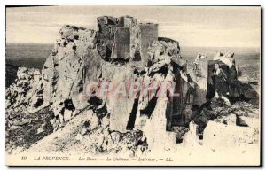 Old Postcard Provence Les Baux The Interior Castle