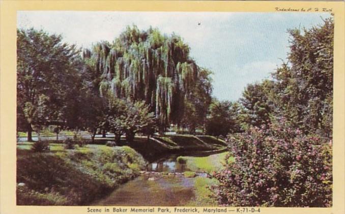 Maryland Frederick Scene In Baker Memorial Park Dexter Press