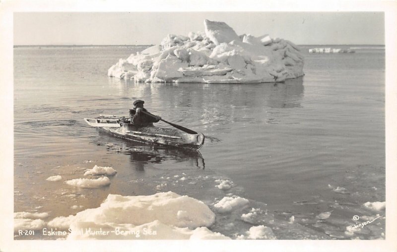 H9/ Native American Indian RPPC Postcard c1910 Bering Sea Alaska Eskimo16