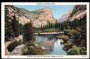 California YOSEMITE NATIONAL PARK Mirror Lake and Mt. Watkins Tenaya Canyon