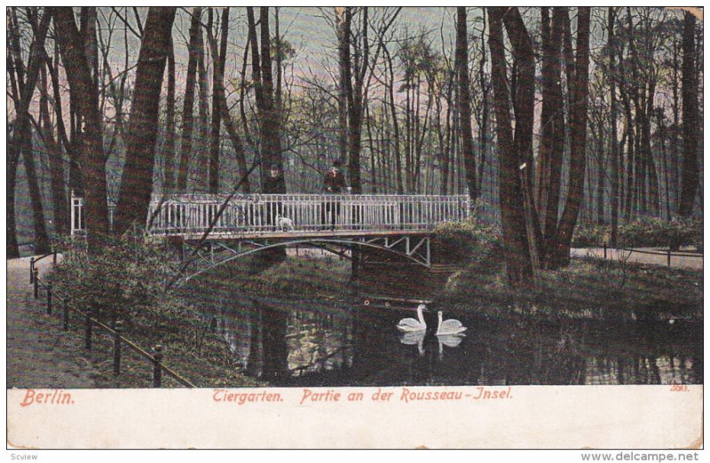 BERLIN, Germany, PU-1909; Tiergarten, Partie An Der Rousseau, Insel