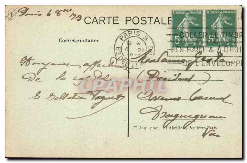 Old Postcard Paris Honor Grille Courthouse