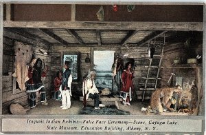 Postcard NATIVE INDIAN SCENE Albany New York NY AI4635