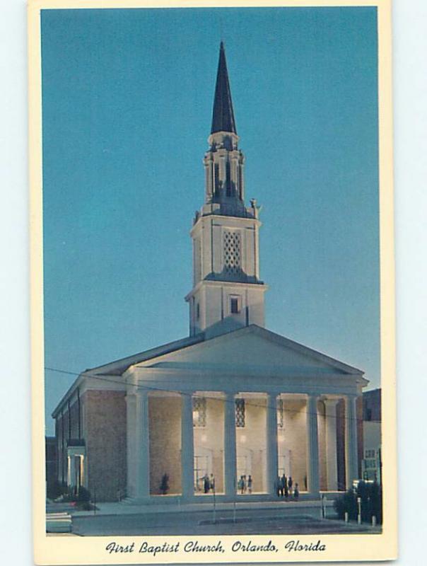 Unused Pre-1980 CHURCH SCENE Orlando Florida FL A7761