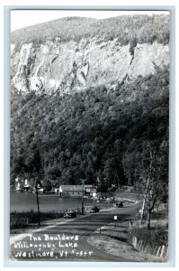 c1950's The Boulders Willoughby Lake Westmore Vermont VT RPPC Photo Postcard 