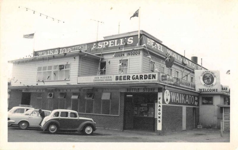 New Zealand? Waikato Draught Aspell Beer Garden Real Photo Non-PC Back AA30975