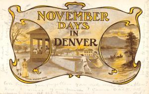 Denver Colorado November Days Multiview Antique Postcard K102358