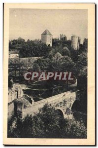 Luxembourg Postcard Old Part Grund Ruins & # 39A ecluse fortified towers and ...