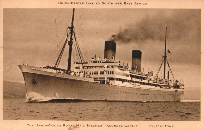 The Union Castle Royal Mail Steamer Arundel Castle Ship Postcard 03.65