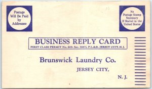 Postcard - Business Reply Card, Brunswick Laundry Co. - Jersey City, New Jersey