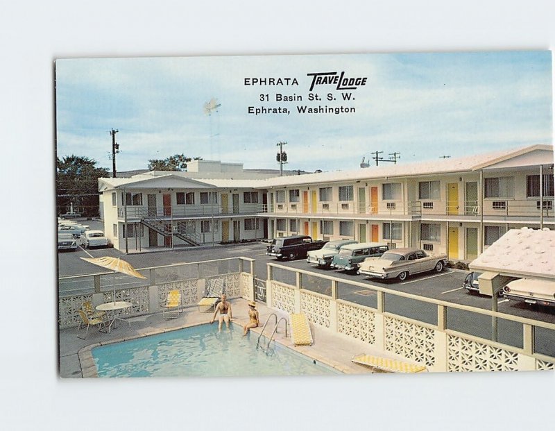 Postcard Ephrata TraveLodge Ephrata Washington USA