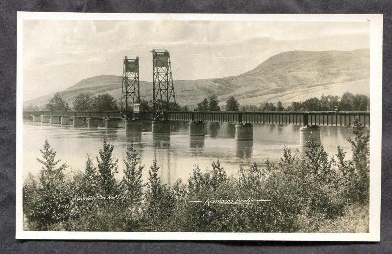 h2601 - Canada KAMLOOPS BC Bridge 1930s Real Photo Postcard by Gowen Sutton