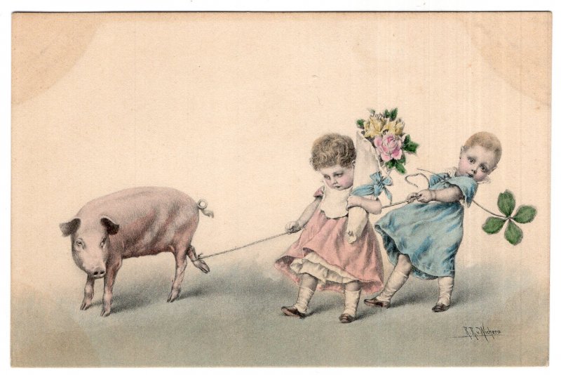 Two Kids and a Pig.