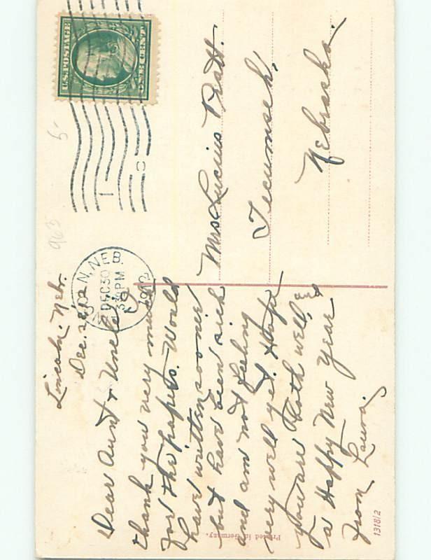 Divided-Back NEW YEAR SCENE Great Postcard W7575