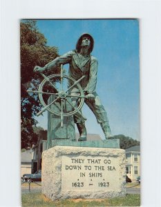 Postcard Fishermen's Permanent Memorial, Gloucester, Massachusetts