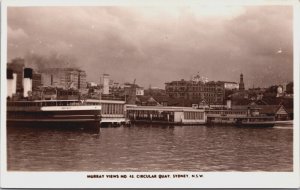 Australia Circular Quay Sydney New South Wales Vintage RPPC C128