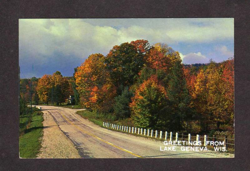 WI Greetings From Lake Geneva Wisconsin Postcard Wis