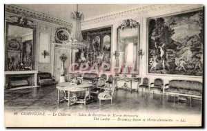 Old Postcard Compiegne Chateau Marie Antoinette reception furniture