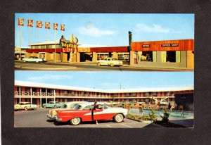 NV Bagdad Inn Motel Las Vegas Nevada Postcard Coffee Shop Chevy Car