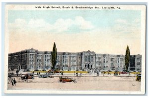 c1920's Male High School Brook & Breckenridge Sts. Louisville Kentucky Postcard