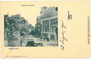 07940 - VINTAGE POSTCARD: GIBRALTAR - CHURCH TREET