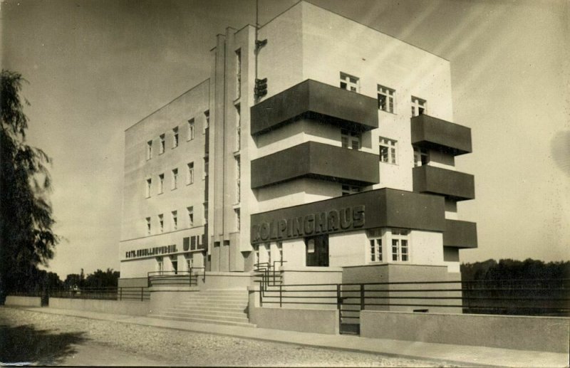 austria, WELS O-Ö., Kolpinghaus Bauhaus Architect Hans Steineder (1930-32) RPPC