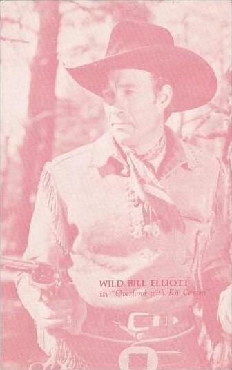 Cowboy Actor Wild Bill Elliott Vintage Arcade Card