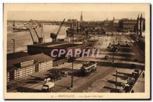 Old Postcard Bordeaux Quai Louis