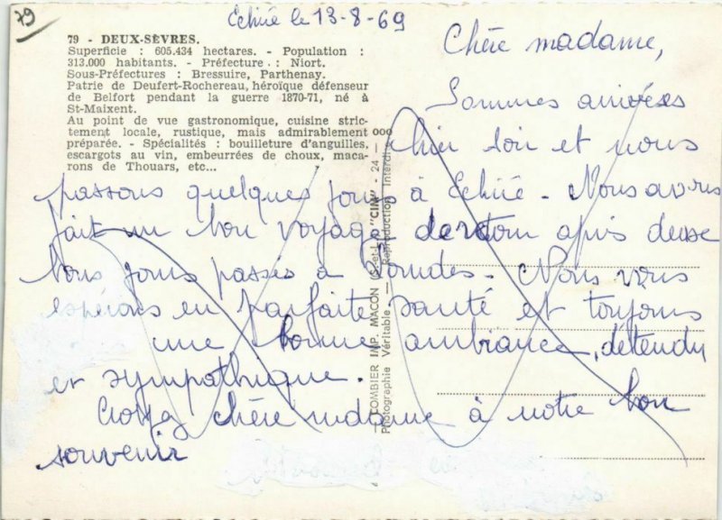 CPM Deux-Sevres - Map - Town Scenes (1141481)