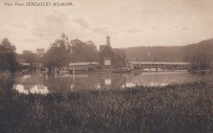 River View From Streatley Meadow Berkshire Antique Postcard