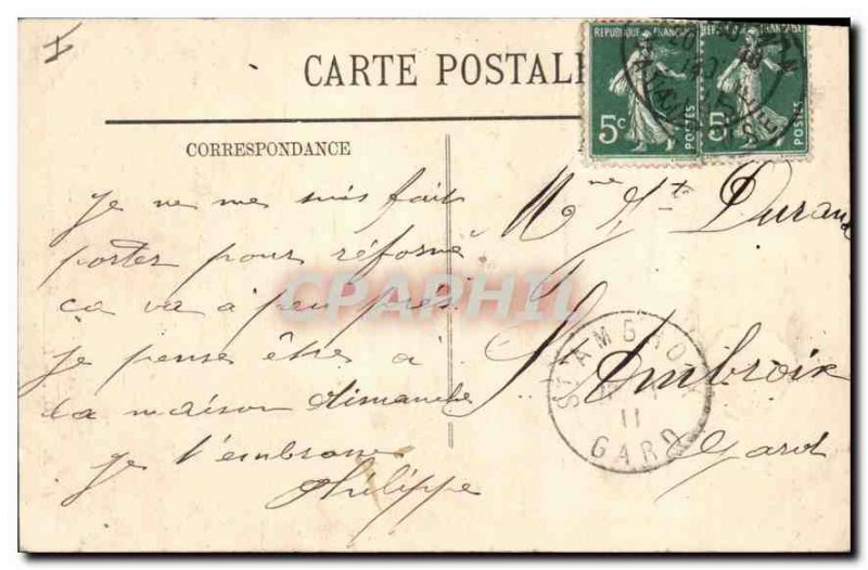 Old Postcard Avignon Lion Centennial Monument