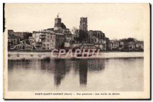 Old Postcard Pont Saint Esprit Vue Generale The Banks Of Rhone