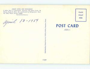 Unused 1950's ASHLEY MOTEL & RESTAURANT Plainfield - Indianapolis IN s6074