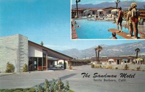 Santa Barbara California The Sandman Motel Vintage Postcard AA40399