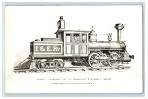 Forney Locomotive For Indianapolis & Evansville Railway Providence RI Postcard 
