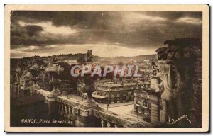 Old Postcard Nancy Place Stanislas Coquette View from the lerraese the Grand ...